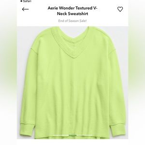 Aerie wonder textured V-neck sweatshirt
